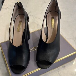 Louise et Cie Black Peep Toe Heels